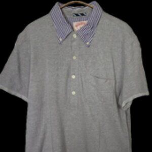 Brooks Brothers Red Label 4 Button Polo with Purple Cloth Collar